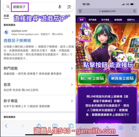 茄子登入介面介紹